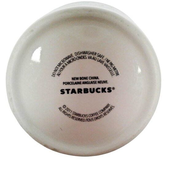 Starbucks Espresso Cup Mug Tazo Tea Asymmetrical maroon 2011 Bone China - Picture 5 of 5